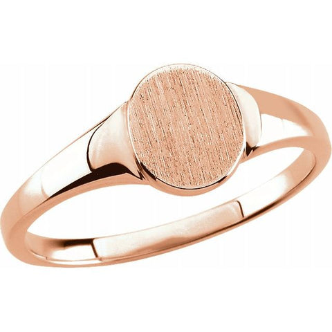 Engravable Oval Signet Ring