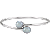Freshwater Pearl Cuff Bracelet - Sterling Silver