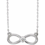 Diamond Infinity Necklace 1/10 ctw 16-18" - Henry D Jewelry