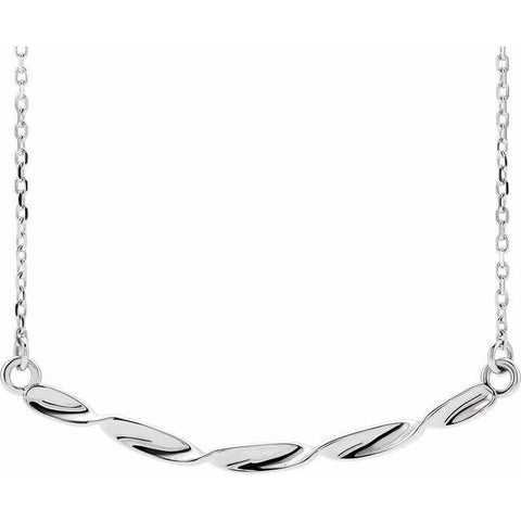 Twisted Bar Necklace 16-18" - Henry D Jewelry