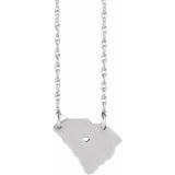 State with Heart-Pierced City Necklace