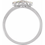 Ethiopian Opal & Diamond Ring .02 ctw