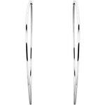 Endless Hoop Tube Earrings 75mm - Sterling Silver