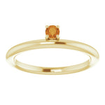 Citrine Stackable Ring - 14K Yellow Gold