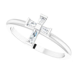 Diamond Stackable Cross Ring 1/10 ctw - Henry D Jewelry