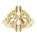 Diamond Vintage-Inspired Ring 1/4 ctw - Henry D Jewelry