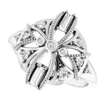 Diamond Vintage-Inspired Ring 1/4 ctw - Henry D Jewelry