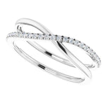 Diamond Criss Cross Ring 1/8 ctw - Henry D Jewelry