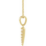 Diamond Spike Necklace 1/10 ctw -14K Yellow Gold
