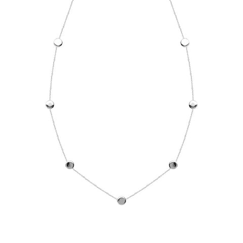 Flat Bead Station Necklace