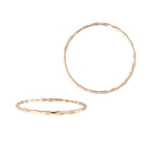 Hammered Matte Finish Stackable Ring