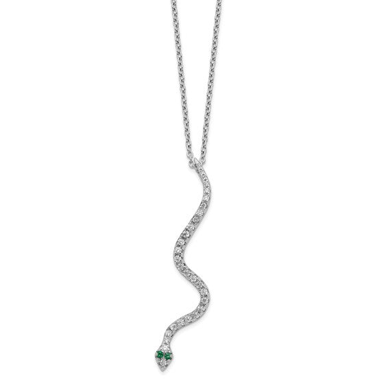 CZ Snake Necklace - Sterling Silver – Henry D