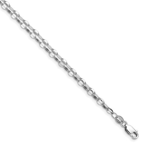 Double Strand Link Bracelet - Sterling Silver