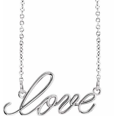 "Love" Necklace 16.5" - Henry D Jewelry