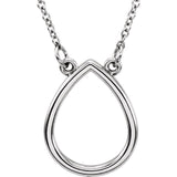 Teardrop Necklace 16.5" - Henry D Jewelry