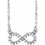 Petite Diamond Infinity Necklace .08 ctw 16" - Henry D Jewelry