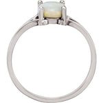 Opal Ring - 14K White Gold