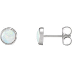 Opal Cabochon Earrings
