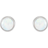 Opal Cabochon Earrings
