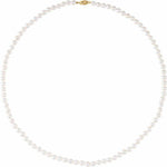 Akoya Pearl 6-6.5mm Necklace - 14K Yellow Gold - Henry D