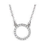 Diamond Circle Necklace 1/10 ctw 16" - Henry D Jewelry