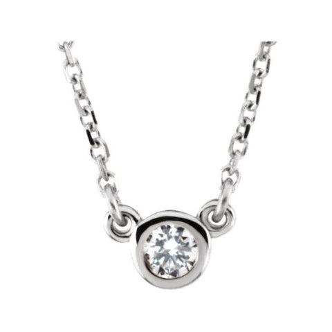 Diamond Solitaire Necklace .27 ct