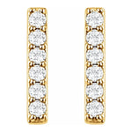 Diamond Bar Earrings 1/10 ctw