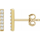 Diamond Bar Earrings 1/10 ctw