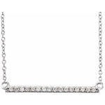 Diamond Bar Necklace 1/6 ctw 18" - Henry D Jewelry