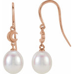 Freshwater Pearl Earrings - 14K Rose Gold
