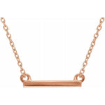 Petite Bar Necklace 16-18" - Henry D Jewelry