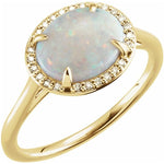 Opal & Diamond Ring .06 ctw