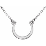 Petite Crescent Necklace 16" - Henry D Jewelry