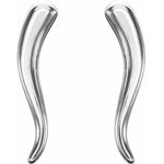 Horn Earrings - Sterling Silver