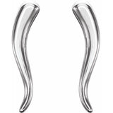 Horn Earrings - Sterling Silver
