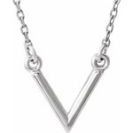 Petite "V" Necklace 16.5" - Henry D Jewelry