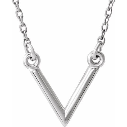 Petite "V" Necklace 16.5" - Henry D Jewelry
