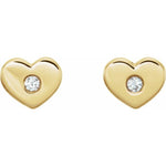 Diamond Heart Earrings .06 ctw