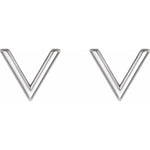 V Earrings - Sterling Silver