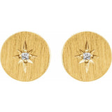 Diamond Starburst Earrings .02 ctw