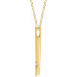 Diamond Bar Necklace .015 ctw 16-18" - Henry D Jewelry