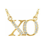 Diamond "XO" Necklace .07 ctw 16.5" - Henry D Jewelry