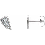 Geometric Diamond Earrings 1/10 ctw - 14K White Gold