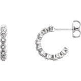 Diamond Hoop Earrings 1/10 ctw
