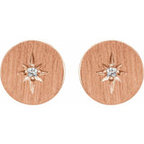Diamond Starburst Earrings .02 ctw