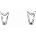 Diamond Hoop Earrings 1/6 ctw