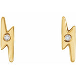 Lightning Bolt Diamond Earrings .03 ctw