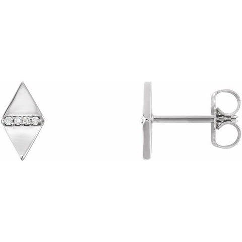 Geometric Diamond Earrings .025 ctw