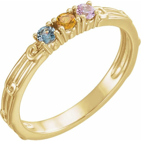 Stackable Family Birthstone Ring