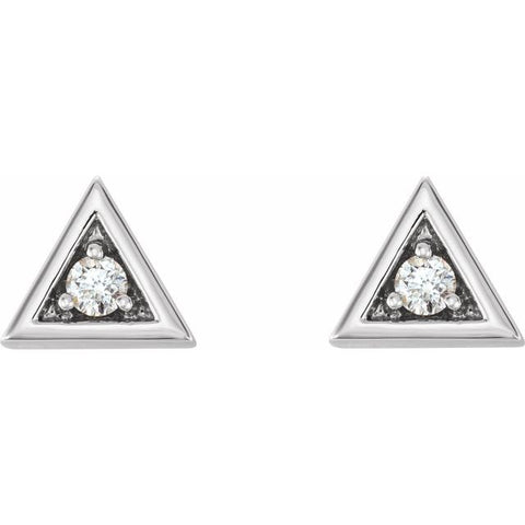 Diamond Triangle Earrings 1/8 ctw
